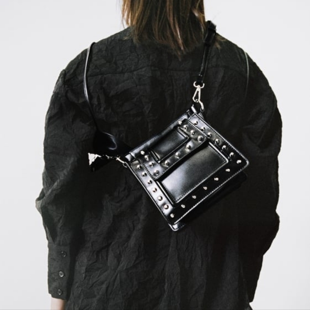"Like New" Zara Studded Mini Crossbody Bag - Picture 2 of 13